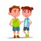 Characters Boy And Girl With Syndrome Down Vector