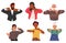 Characters Expressing Displeasure With Thumbs Down, Universal Sign Of Disapproval, Frowns And Lowered Thumbs