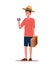 Characters tourists traveling people vector illustration