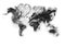 Charcoal artistic vector world map