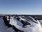 Charcoal mountain under the snow