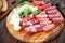 Charcutertie board with italian cured meat