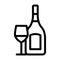 chardonnay white wine line icon vector illustration