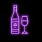 chardonnay white wine neon glow icon illustration