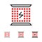 Charge, Charging, Electricity, Electromagnetic, Energy Bold and thin black line icon set