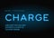 Charge vector linear neon typefaces, alphabet, letters, font, ty