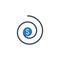 Chargeback related vector glyph icon.