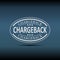 CHARGEBACK seal . Black,blue vector rubber prints of CHARGEBACK text with dust texture. Rubber seals with round