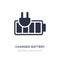 charged battery icon on white background. Simple element illustration from Tools and utensils concept