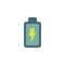 Charger battery power flat icon