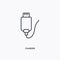 Charger outline icon. Simple linear element illustration. Isolated line charger icon on white background. Thin stroke sign can be