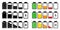 Charger phases illustration. Simple battery vector icon