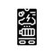 charging app electric glyph icon vector illustration
