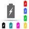 charging battery multi color style icon. Simple thin line, outline vector of web icons for ui and ux, website or mobile