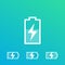 Charging battery, recharging icons