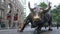 Charging Bull at wall street in Manhattan, New York City, USA