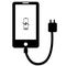 Charging phone icon on white background. Mobile phone charging sign. Smart phone charging battery symbol. flat style