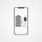 Charging phone vector icon sign symbol