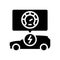 charging speed electric glyph icon vector illustration