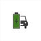 Charging station for an electric car. Eco transport vector illustration. Car battery charger socket with load indicator lights