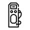 charging station electric cars line icon vector illustration