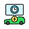 charging time electric color icon vector illustration