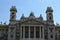 Chariot sculpture on top of Ethnographic Museum on Kossuth square in Budapest, Hungary