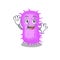 A charismatic acinetobacter baumannii mascot design style smiling and waving hand