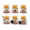 A Charismatic King house fireplaces with fire cartoon character wearing a gold crown