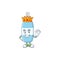 The Charismatic King of spray hand sanitizer cartoon character design wearing gold crown