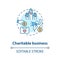 Charitable business concept icon