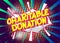Charitable Donation - Comic book, cartoon words