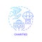 Charities blue gradient concept icon