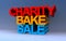 Charity bake sale on blue