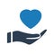 Charity donation care icon