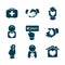 Charity and donation icons set