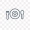 Charity Food vector icon isolated on transparent background, lin