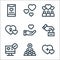 Charity line icons. linear set. quality vector line set such as charity, add, desktop, donation, charity, hearts