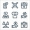 Charity line icons. linear set. quality vector line set such as first aid kit, charity, equality, shelter, woman, support,