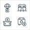 charity line icons. linear set. quality vector line set such as first aid kit, donation, care