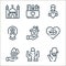 charity line icons. linear set. quality vector line set such as helping, social care, blood donation, ngo, home, awareness,