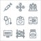 charity line icons. linear set. quality vector line set such as medicine, warehouse, online donation, money transfer, money box,