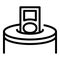 Charity money box icon outline vector. Financial help