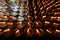 Charity. Praying candles in a monastery in Bhutan.