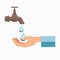 Charity symbol of water scarcity for people vector template icon