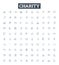 Charity vector line icons set. philanthropy, benevolence, donation, helping, compassion, kindness, kindness illustration