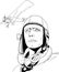 Charles Augustus Lindbergh cartoon portrait