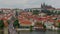 charles bridge and castle view, prague, zoom in, timelapse, 4k