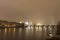 Charles bridge and other historic buildings at night, Prague, Czech republic