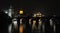 Charles bridge over the Vltava in the moonlight. Prague, a warm summer night.